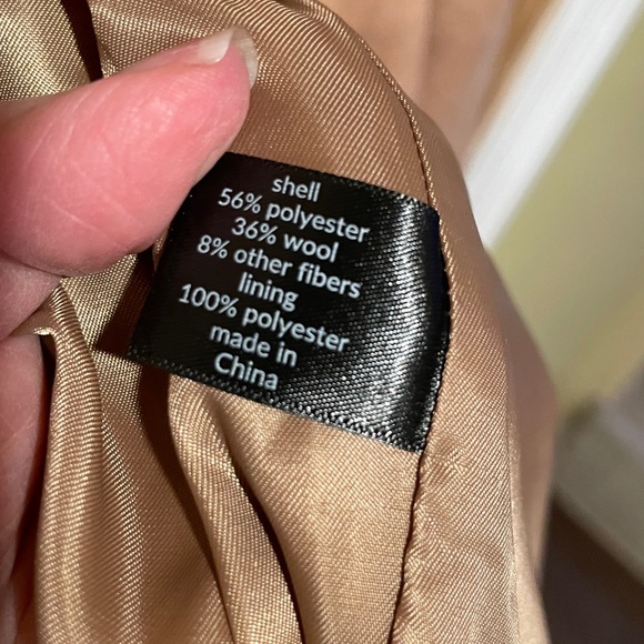 Lane Bryant Camel Double-Breasted Coat Size 14 - Picture 4 of 8